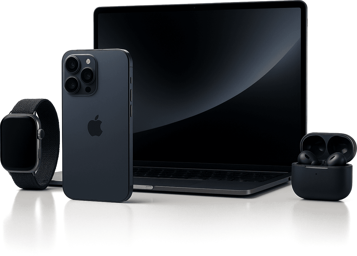 iPhone, MacBook, Apple Watch and AirPods